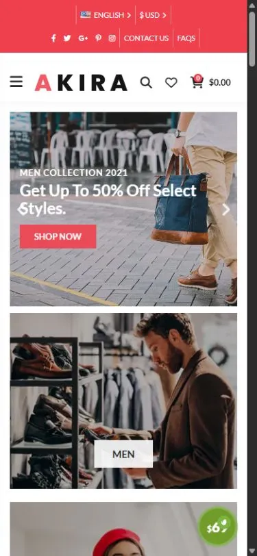 Akira Store — Fashion E-commerce Front-End — mobile screenshot