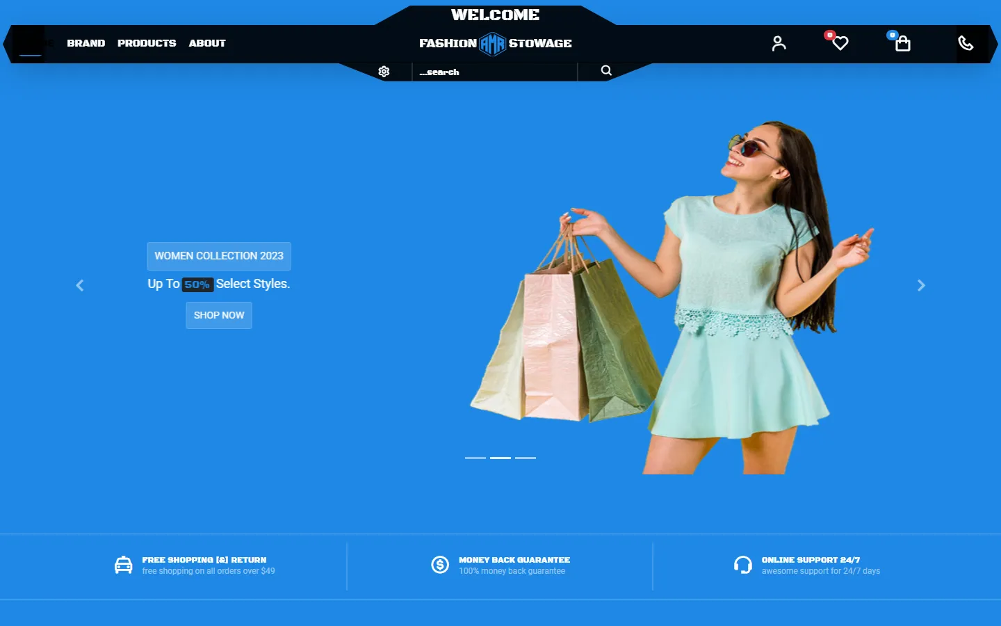 Ecommerco — TypeScript Retail Store — desktop screenshot